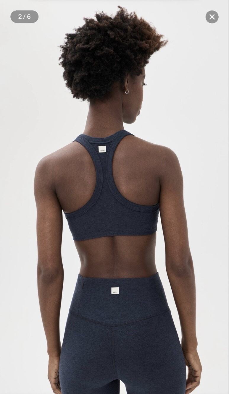 Vuori Set Large Clean Elevation Leggings Midnight Heather Elevation Racer Bra